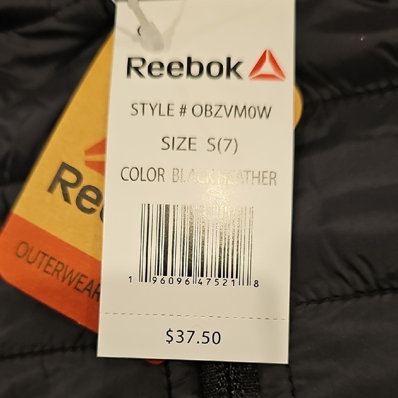 Reebok Charcoal and Black Quilted Jacket - Picture 6 of 10